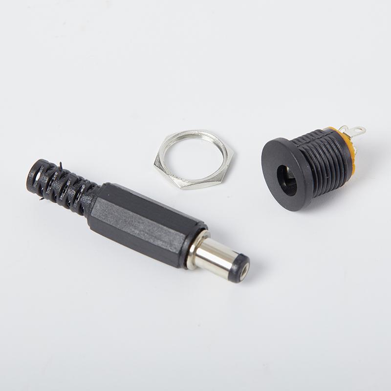 

5Pcs Male Plug+5Pcs Dc022 Socket Female Jack Screw Nut Panel Mount Connector 12V