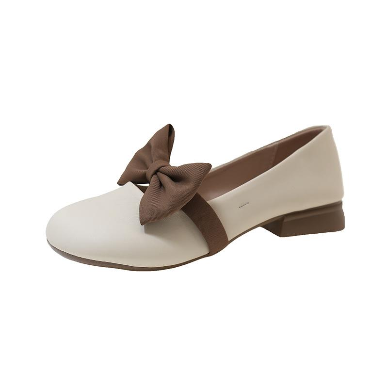 Sladká mašlička dámské jarní nové boty na nízkém podpatku dámské boty jemný temperament Mary Jane Doudou boty