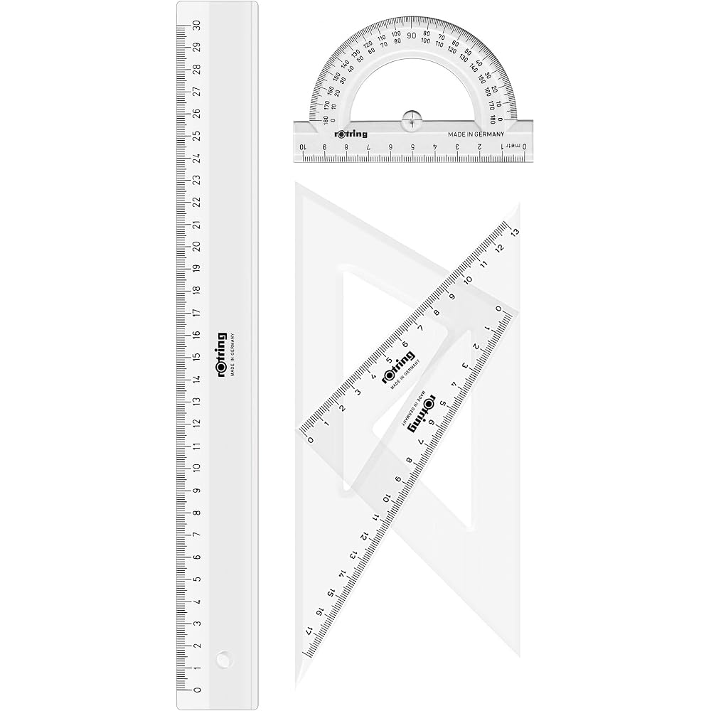 Rotling Ruler Set, Centro, S0221370, 4 Sheets, Regular Imported