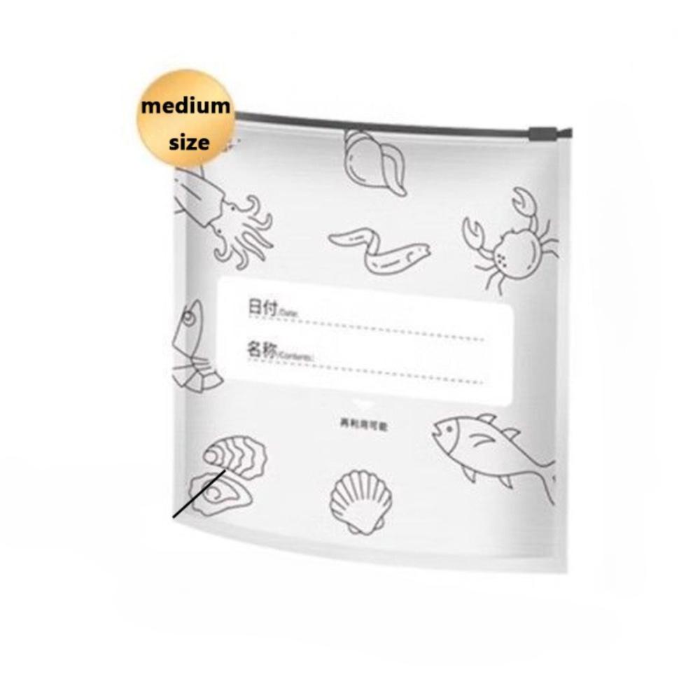 10Pcs/Bag Leakproof Food Bag Aluminum Foil Kitchen Fresh Bag New Freezer Stand Up Bag