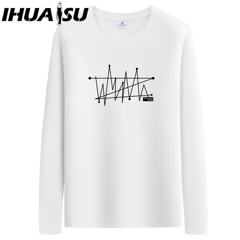IHUASU Spring and Autumn Men's Long-sleeved T-shirt Men's O-collar Bottoming Shirt Men's Top Clothes T-shirts