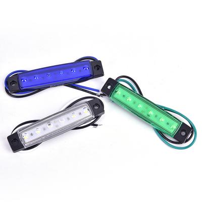 1Pc 12V 6Leds indicador lateral del camión luz Led baja del remolque lámpara lateral trasera