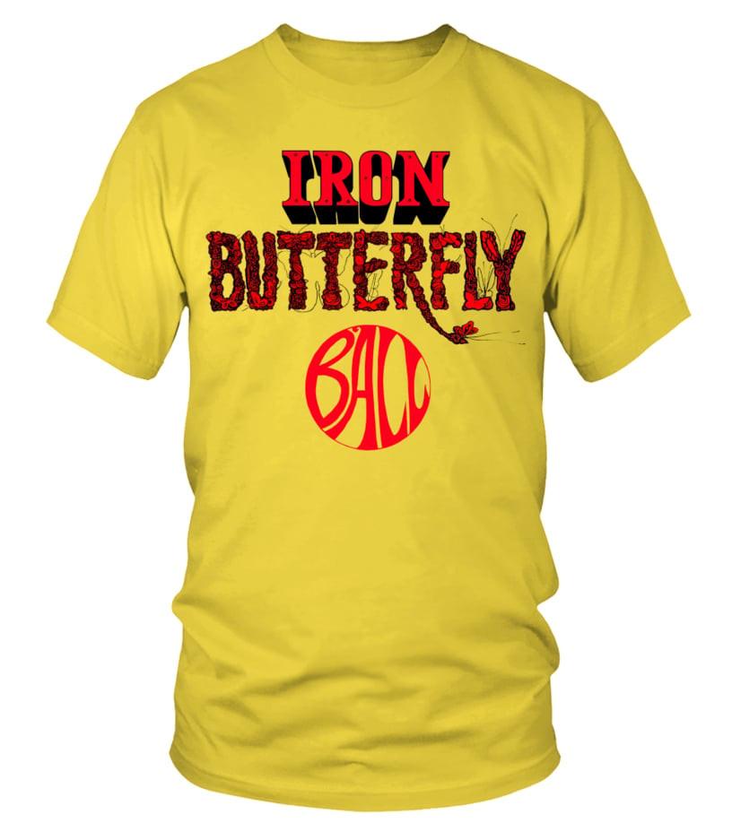 Collection IRON BUTTERFLY Gift For Fan Unisex Yellow T-shirt Unisex T-Shirt S