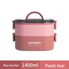 Microwaveable Insulated Lunch Box with Cutlery: Large Capacity Bento for Office Workers and Students