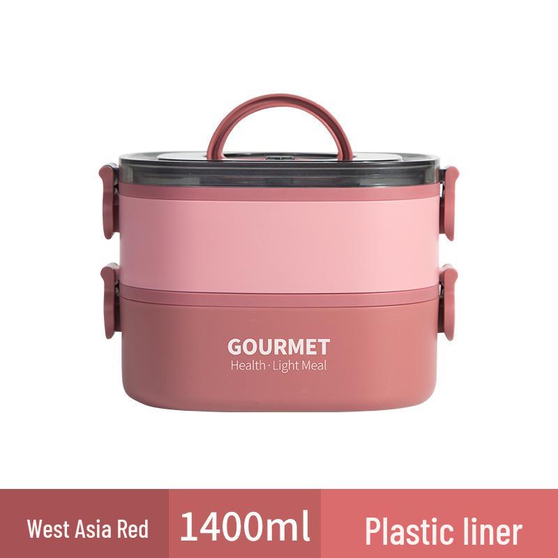 Microwaveable Insulated Lunch Box with Cutlery: Large Capacity Bento for Office Workers and Students
