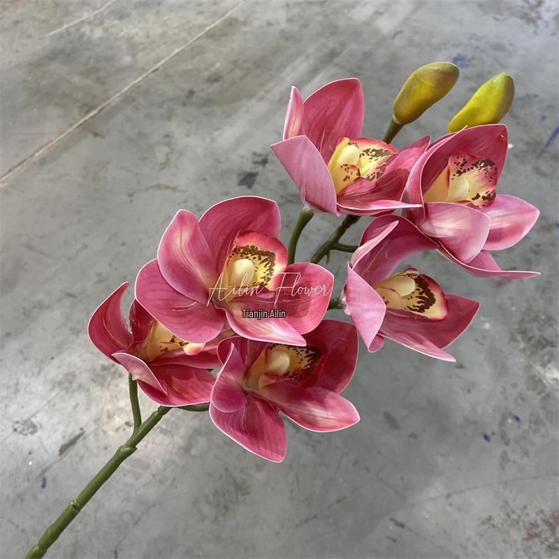 3D tištěná dekorace orchideje Cymbidium - Měkká a realistická umělá květina pro svatby a domácí dekoraci