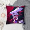 Hazbin Hotel HH Dark Comedy Adult Animation Doublesided Printed Square Decorative Cushion Cover for Sofa Living Room Home Decor