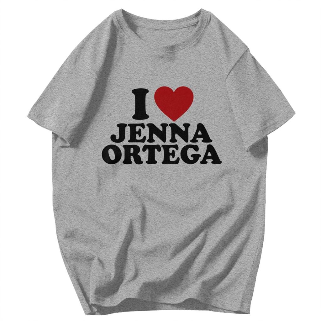 Men T Shirt I Love Jenna Ortega Unique Y2K Graphic Oneck Unisex Clothes T Shirts