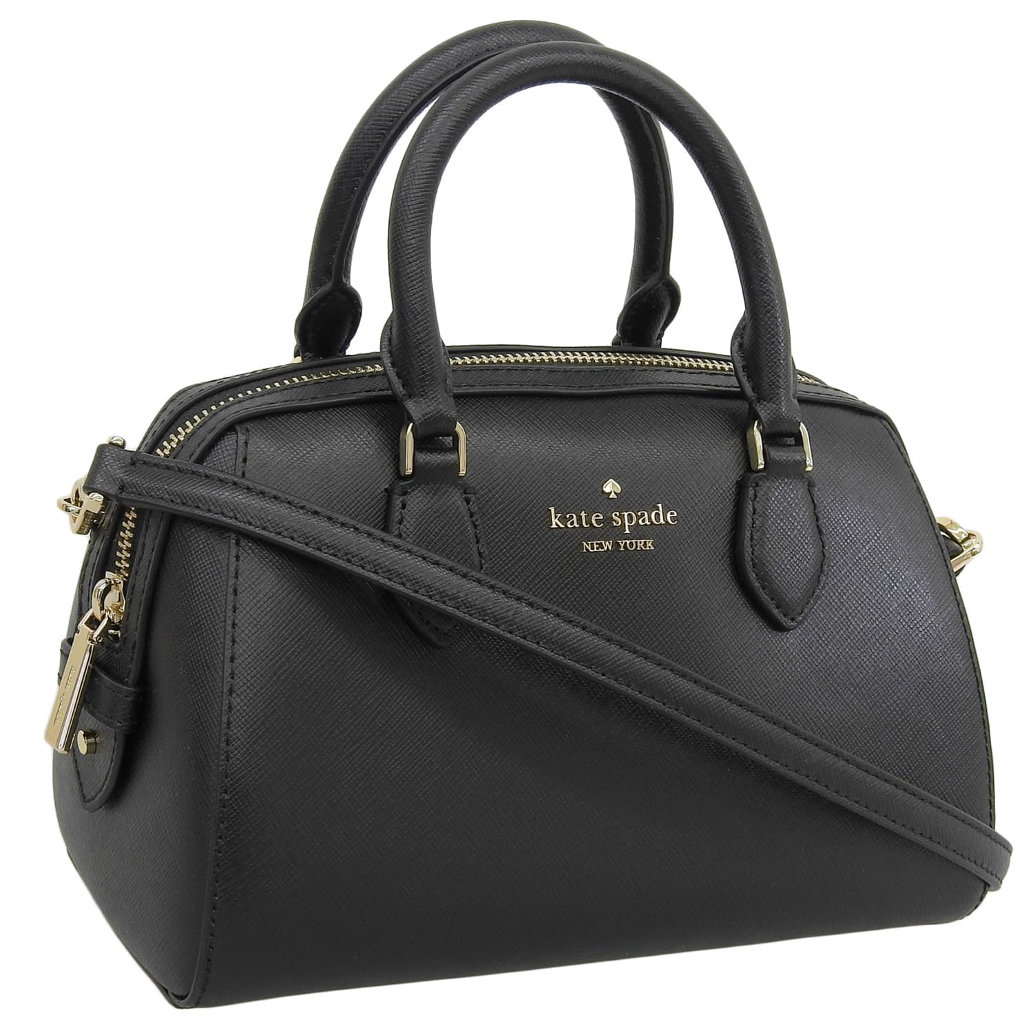 Kate Spade Madison Duffle Crossbody Bag in Saffiano Leather (Black) - Women s 2-Way HandbagShoulder Bag, KF493 (Outlet)