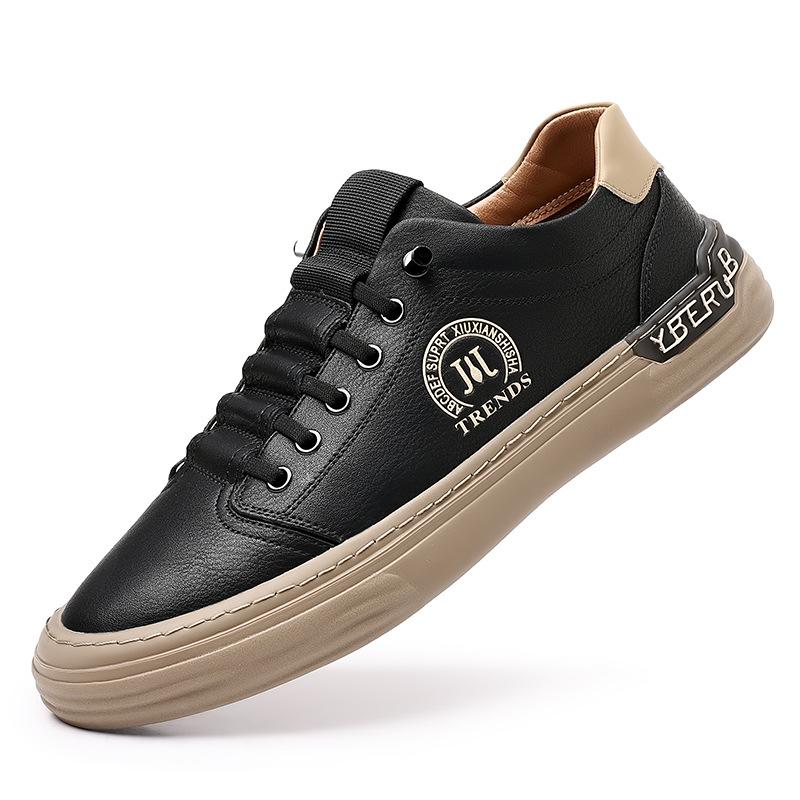 

2025 spring and summer new men s board shoes Korean version of fashion versatile and comfortable men s shoes trendy casual shoes men s spot 44 чёрный