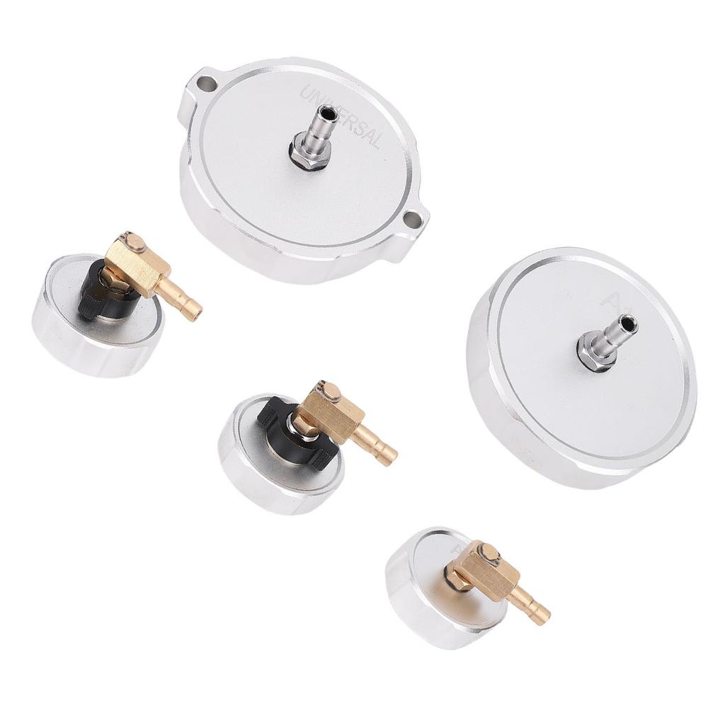 5pcs Master Cylinder Adapter Set Aluminum Brake Bleeder Adapter Set Universal for Most Pressure Brake Fluid Bleeder Kit