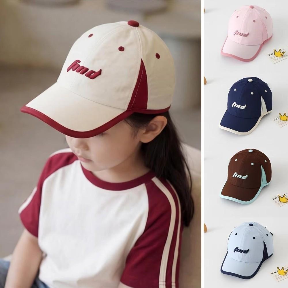 Thin Kids Sun Hats Letter Embroidery Outdoor Sunshade Caps Quick Dry Caps for Children Aged 2-8