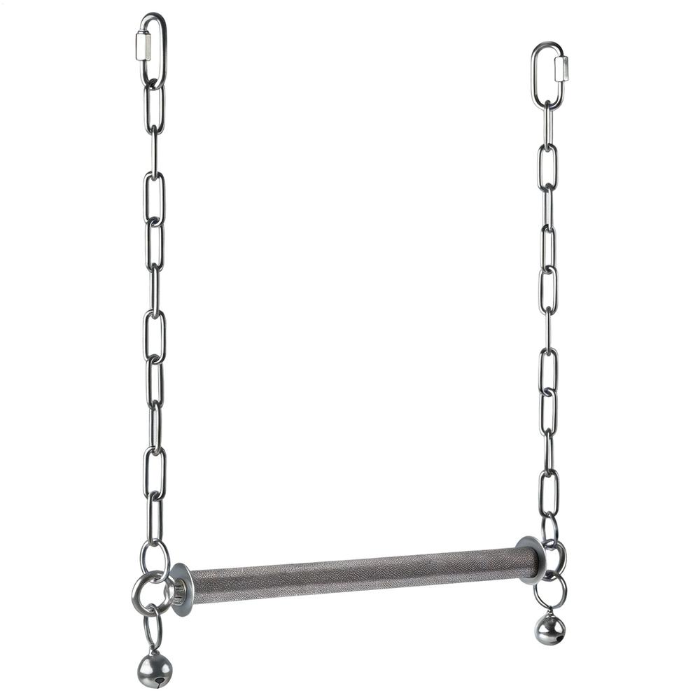 

Bird Swings Stainless Steel Large Perch Cockatiel Swing With Bell For Conure Cockatiel Lovebird Canary Macaw Afican Grey