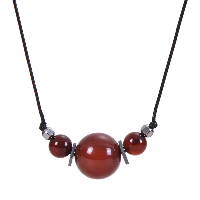 Náhrdelník s přívěskem Tygří oko a Ametystový obsidián, 16MM