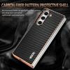 AZNS For Samsung Galaxy Z Fold6 5G Case Electroplating Carbon Fiber Texture PU+TPU Phone Cover