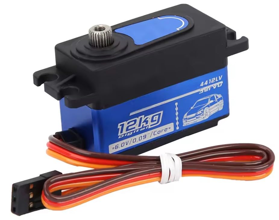 

OSE 4412LV Digital Servo, 12KG High Torque Metal Short Servo with Accessory Pack and Screws for 1:10 RC Drift Cars [Parallel Import]