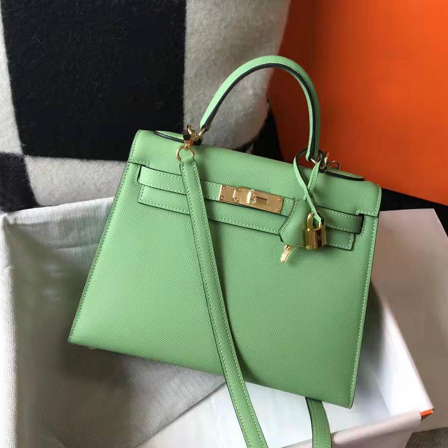 Genuine Leather 2021 New H Family Women's Bag Cowhide Palm Pattern Lock Bag Casual Shoulder Handbag Trend