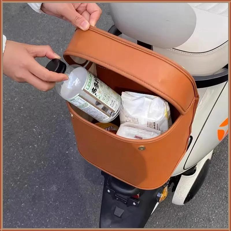 New Waterproof E Bike Storage Bag Front Rear Organizer Pouch Multifunction Electric Bicycle Handlebar Trunk Accessory