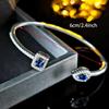 Waterproof Cubic Zirconia Cuff Bracelet Handmade Adjustable Open Bangle  Female Lady Girl