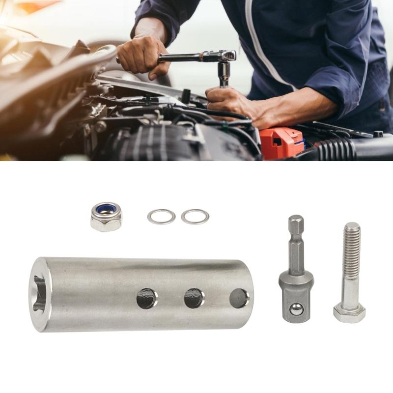 Stainless Steel Trailer Jacks Drill Adapter For 1In Jacks Drive Shafts Includes 1/2Inch Socket Adapter Bit