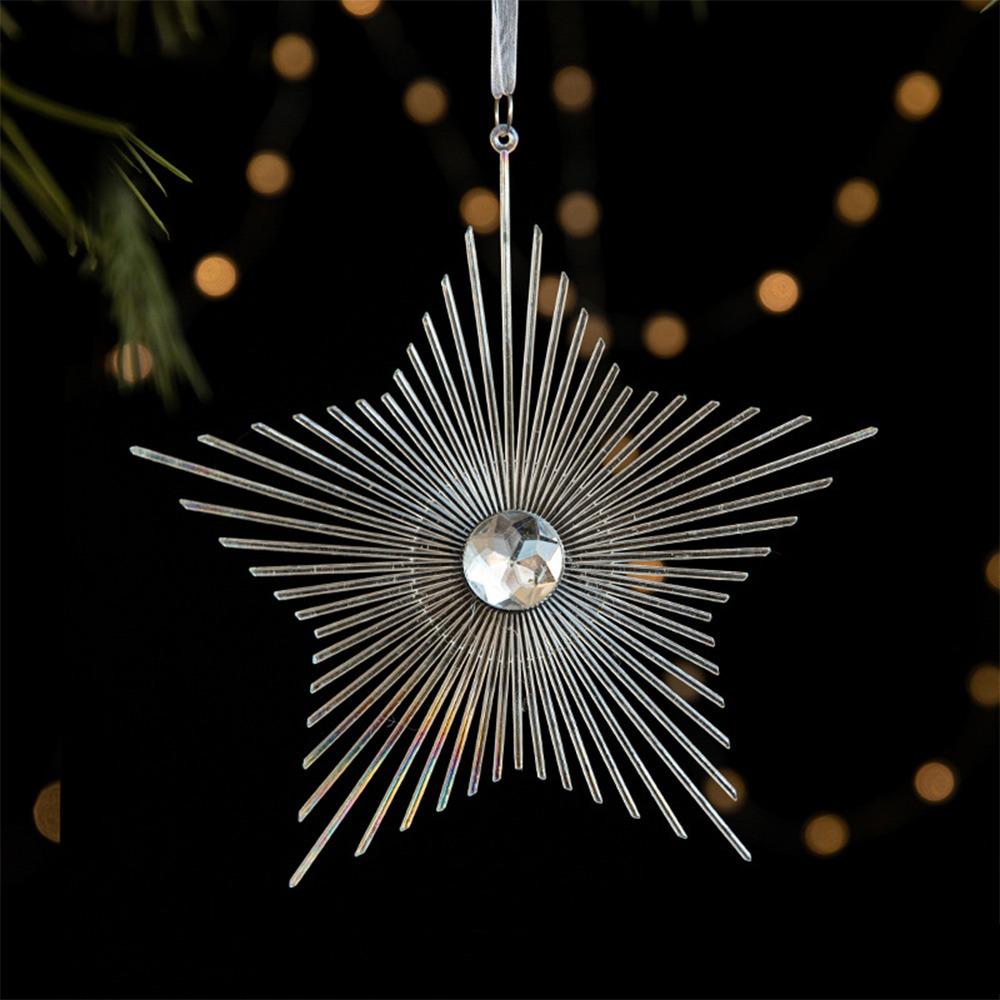 

Прозрачное рождественское подвесное украшение Акриловая снежинка Конфета Рождественская елка Украшение Фестиваль Сувениры Витрина звезда