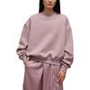 Y-3 Solid Color Round Neck Drop Shoulder Loose Long Sleeve Sweatshirt Women Sweatshirt Light-Purple JD9814