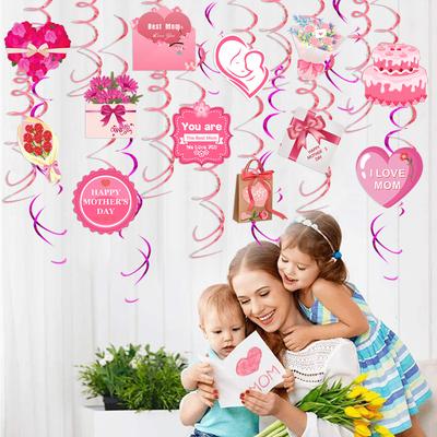 Mother'S Day Party Decoration Happy Mother'S Day Spiral Pendant Customization