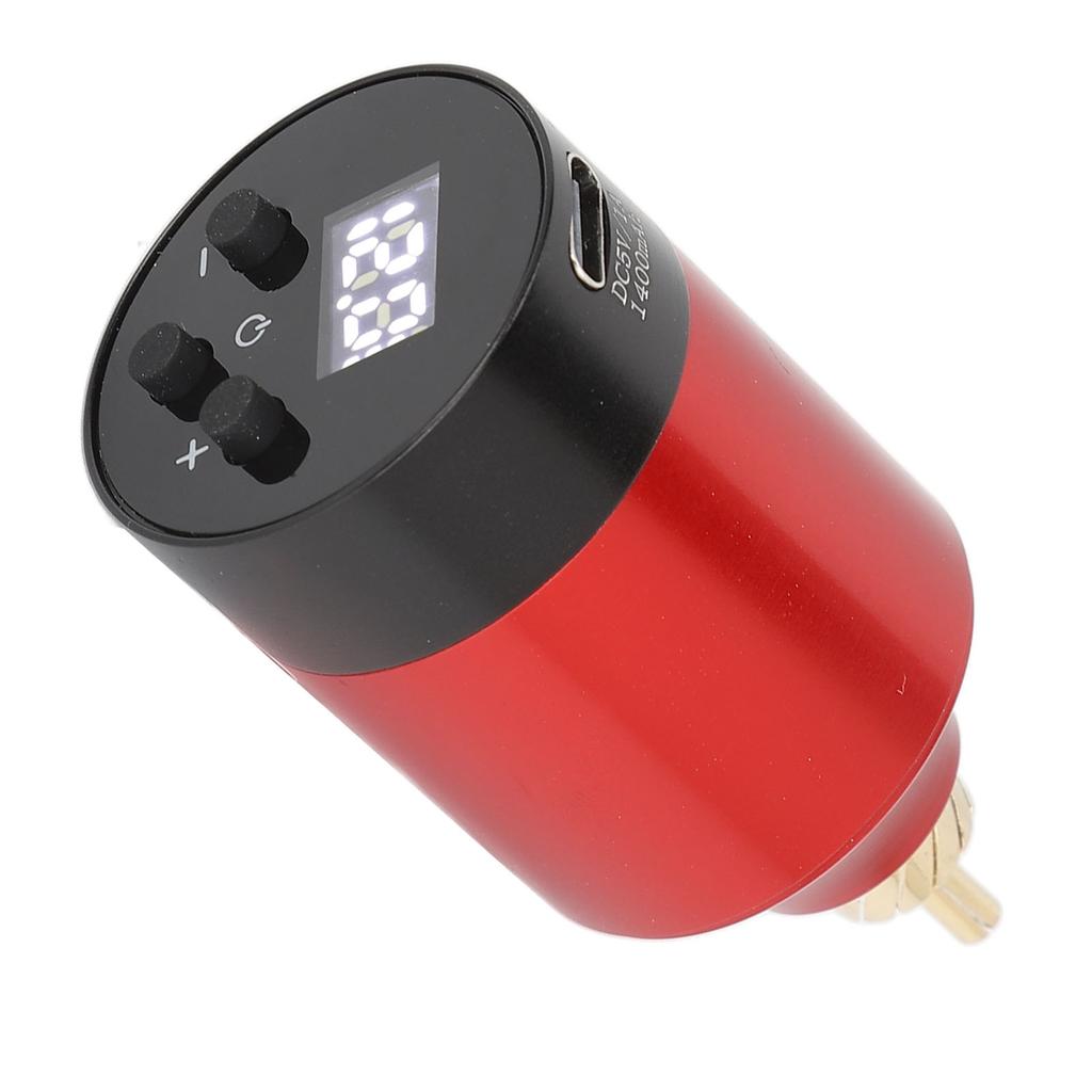 Tattoo Power Supply 1400mAh Wireless Tattoo Battery Adjustable Voltage RCA Interface Power Supply