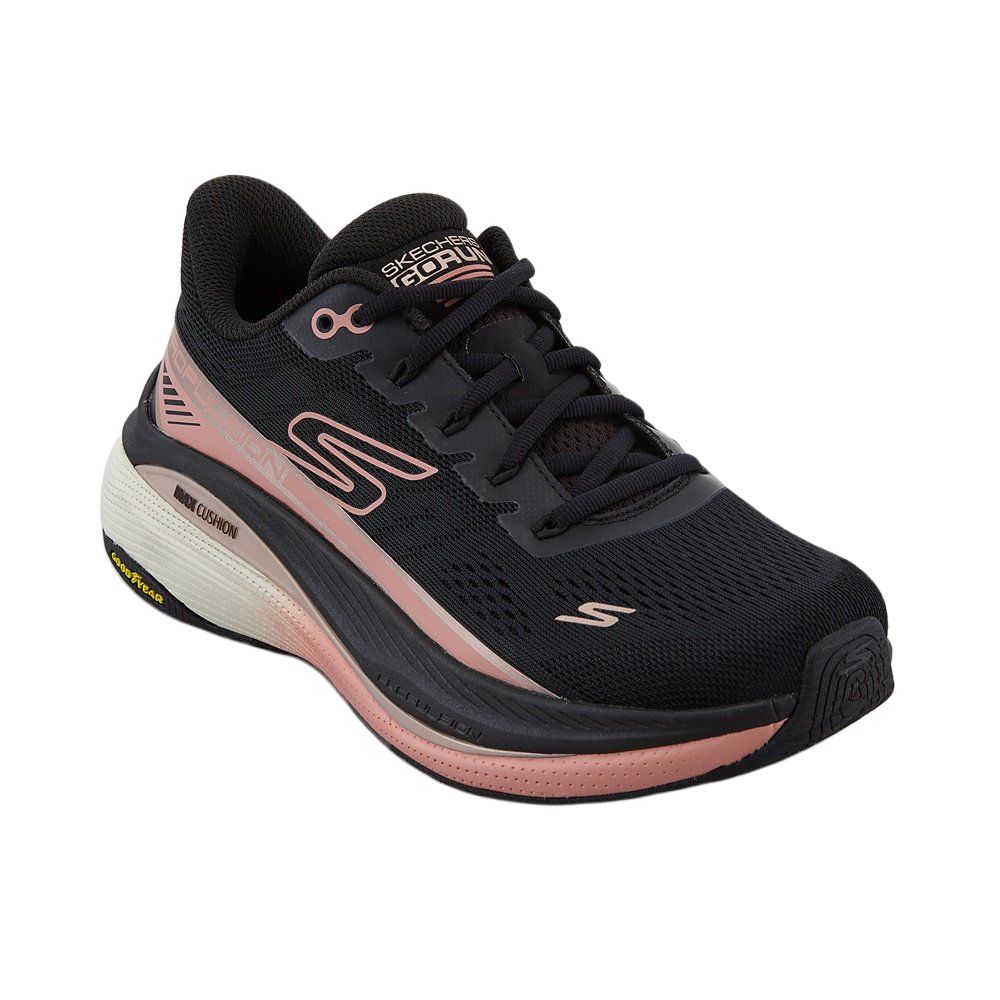 Skechers Massima Ammortizzazione Propulsione SP0WRCE Y083 Comode Versatili Resistenti Leggere Basse Casual Scarpe da Corsa Sneaker Donna Nero 128901-BKRG