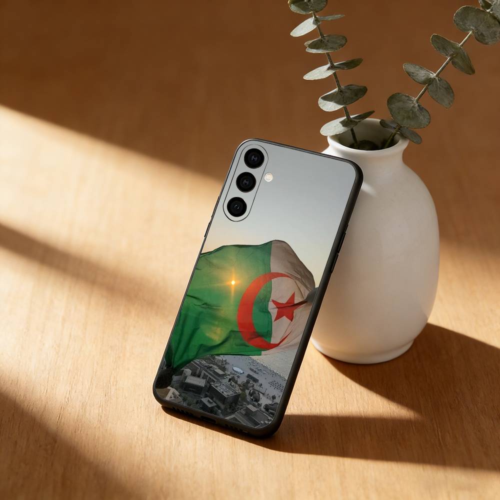 Flag of Algeria  Phone Case For Samsung Galaxy A91,80,73,72 ,71,53,52,32 ,31,22,21s,20,Soft Black Case