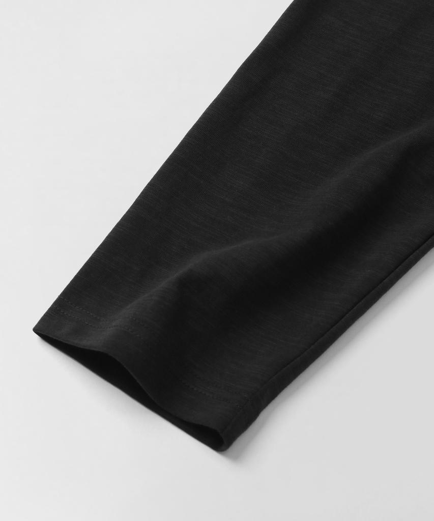 INDUST Low-Cut Cotton Slub Long Sleeve (Black)