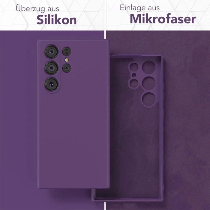 Coque - BOOLING - pour Samsung Galaxy S24 Ultra - Ultra Slim - Antichoc - Anti-Rayures - Violet Foncé