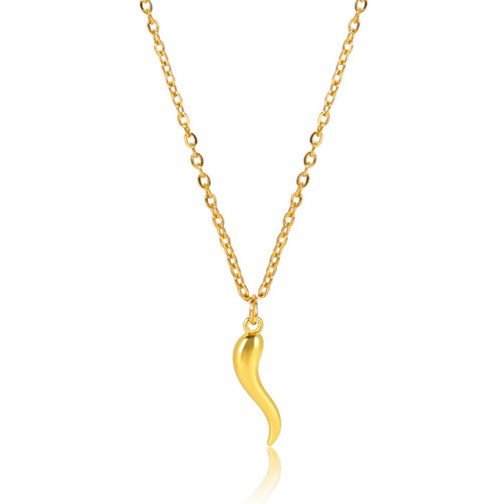 Moderne minimalistische Persönlichkeit Trendiger Zylinder-Anhänger Halskette Damenschmuck