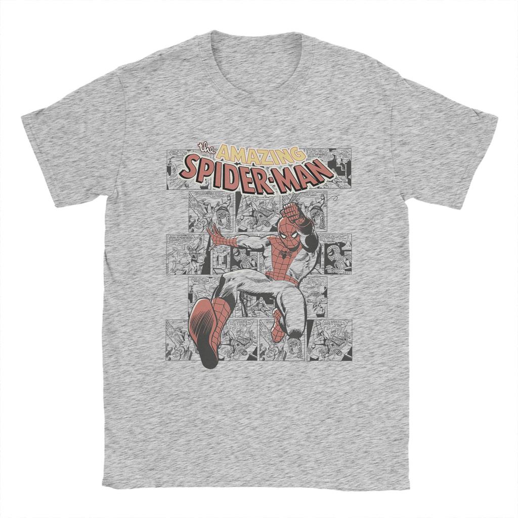 Genuine 2026 New Fantasy Spider-Man Comic Poster T-Shirt Gildan Print Men's Comfortable Cotton T-Shirt Relaxed Large Size