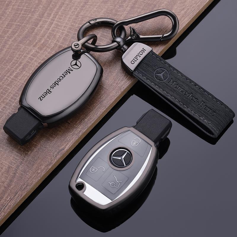 RPO5   PU Car Key Case Cover Shell Fob For Mercedes Benz A B C E Class GLS GLA GLK GLC CLS CLA AMG W204 W205 W212 W463 W176 Keychain