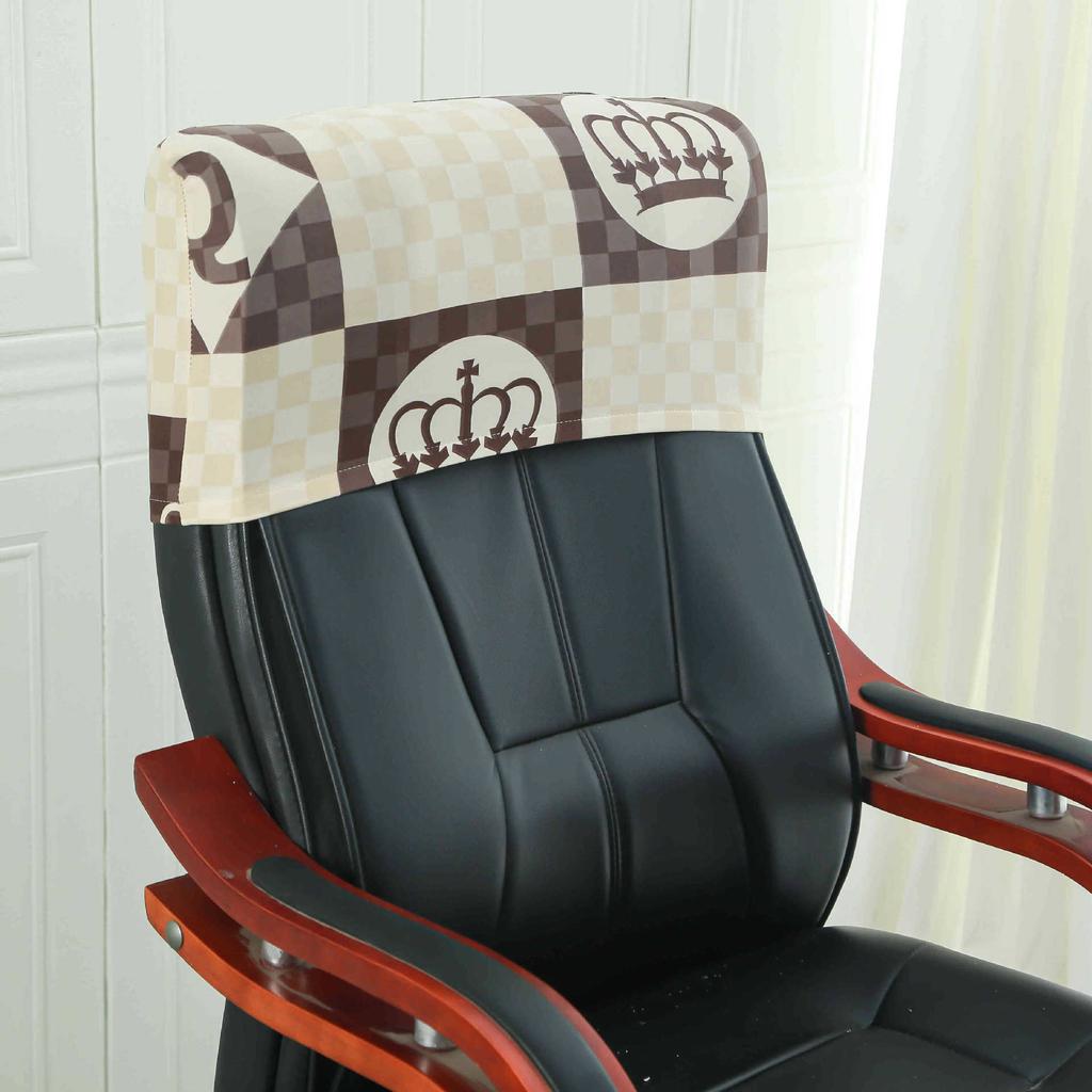 Elastic Boss Chair Headpillow Case Office Chair Cover Swivel Chair Headpillow Case Computer Chair Headpillow Seat Dustproof Head Cover