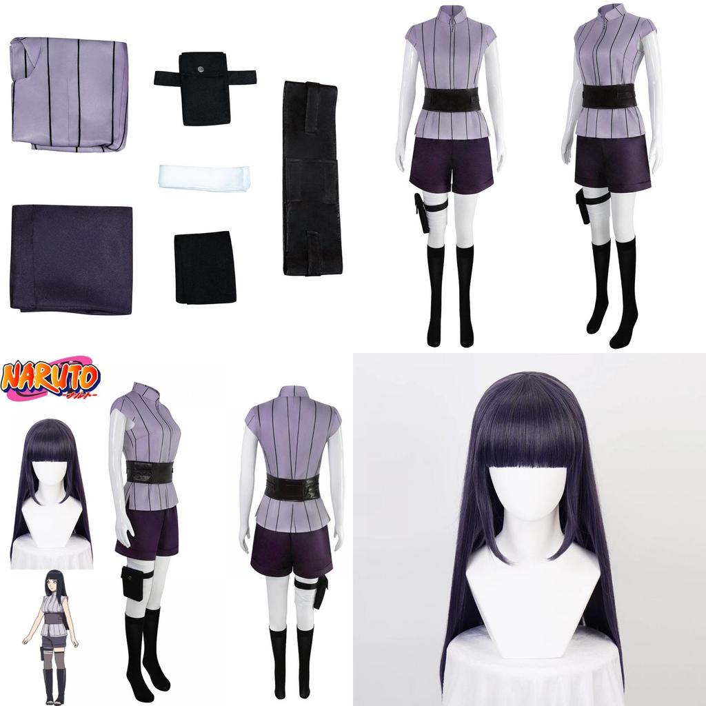 Naruto Hyuga Hinata Cosplay Costume Halloween Outfit Carnival Set Gift