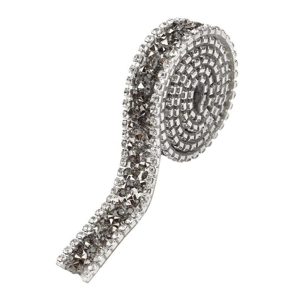 1pcs Hotfix Trim Crystal Trim Ribbon 1 Yard Length Diamond Mesh Wrap Rhinestone Ribbon  For Sewing