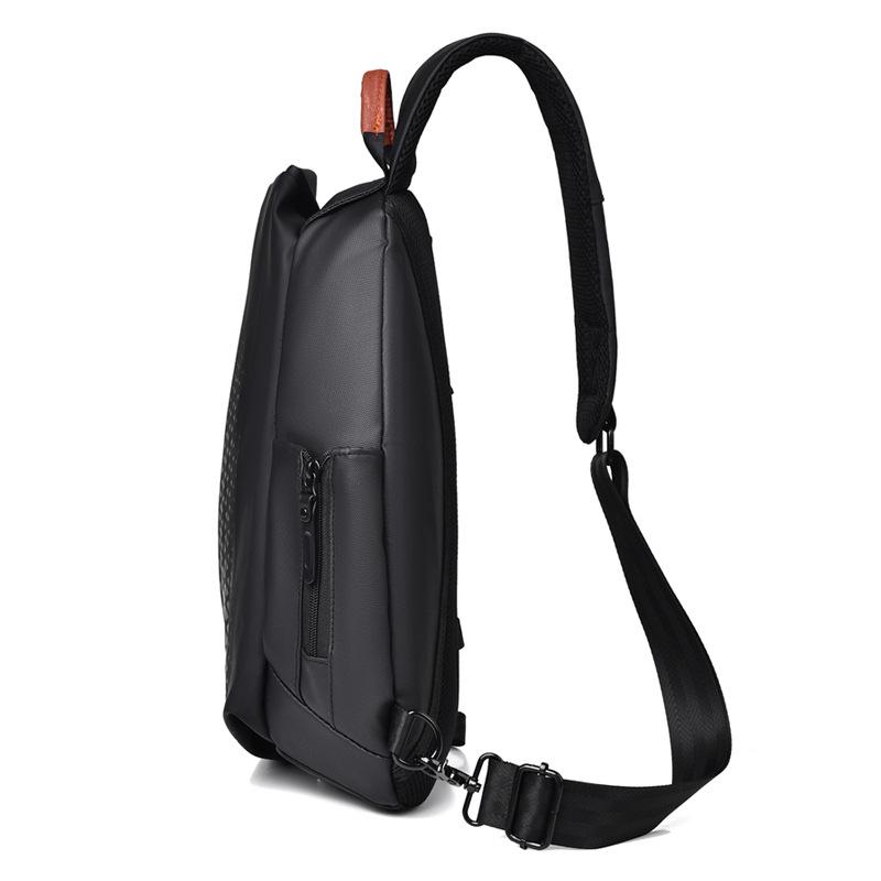 Men's USB Charging Chest Bag Badminton Racket Backpack Waterproof Chest Pack Sports Backpack