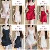 Satin Butterfly Print Sleepwear Set With V Neck And Chest Padded For Women