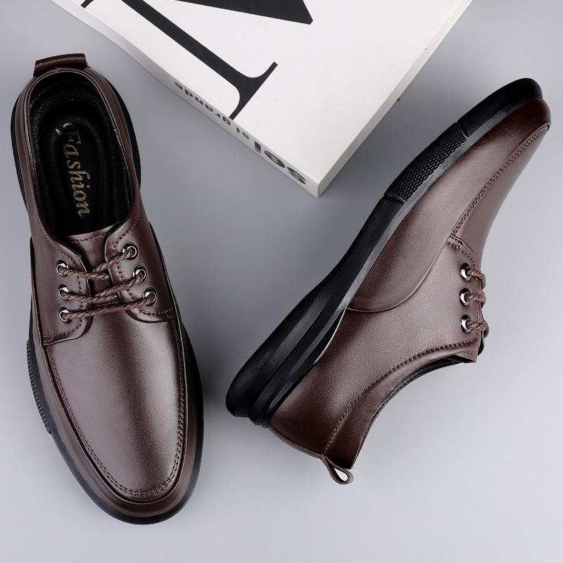 High Quality Oxfords Men 'S Shoes Casual Footwear Fashion Genuine Leather Lace Up Office Shoes Man Comfortable Formal Dress Shoes