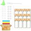12 PCS Versatile Seasoning Jar Practical Glass Bottles Seasoning Containers Glass Bottle for Different Cooking Needs