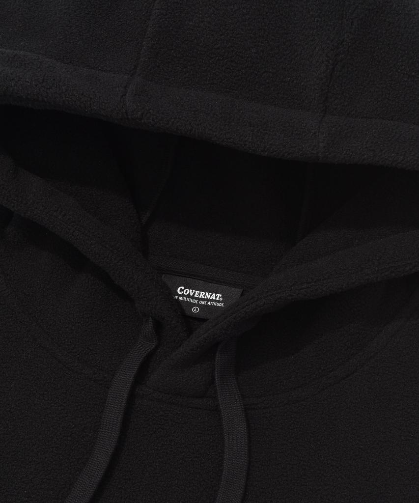 C Logo Fleece Oversized Hoodie Black