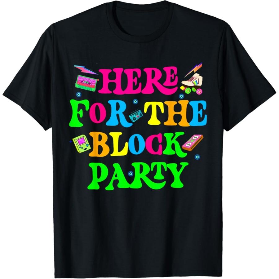 Here For The Block Party Boys Girls T-Shirt(2) XXXXXL чёрный