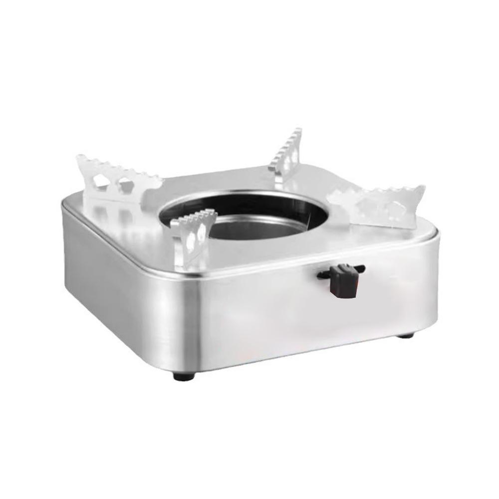 High Combustion Efficiency Alcohol Burner Aluminium Alloy Portable Alcohol Stove  Backpacking серебряный