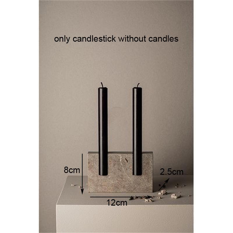 Marble Candlestick Decoration Home Livingroom Dining Table Candle Stand Ornaments Bedroom Travertine Candle Holder Accessories