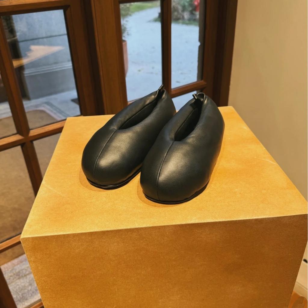 Leather Korean Lazy Style Bread Shoes Round Head Single Shoes Women's 2025 New Spring Fashion Ballet Flats