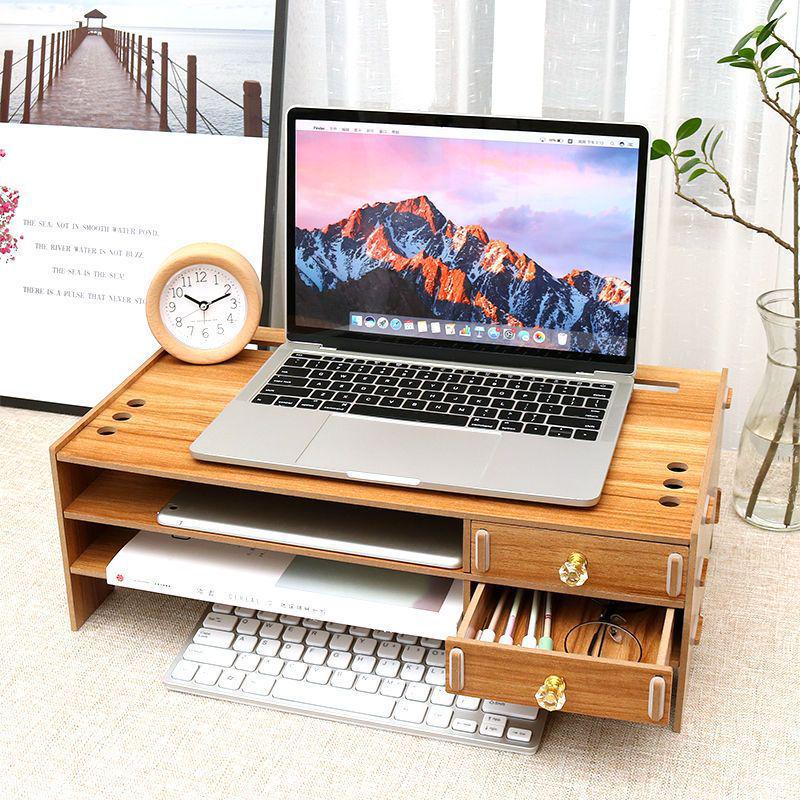 Ergonomic Laptop Cooling Stand with Storage