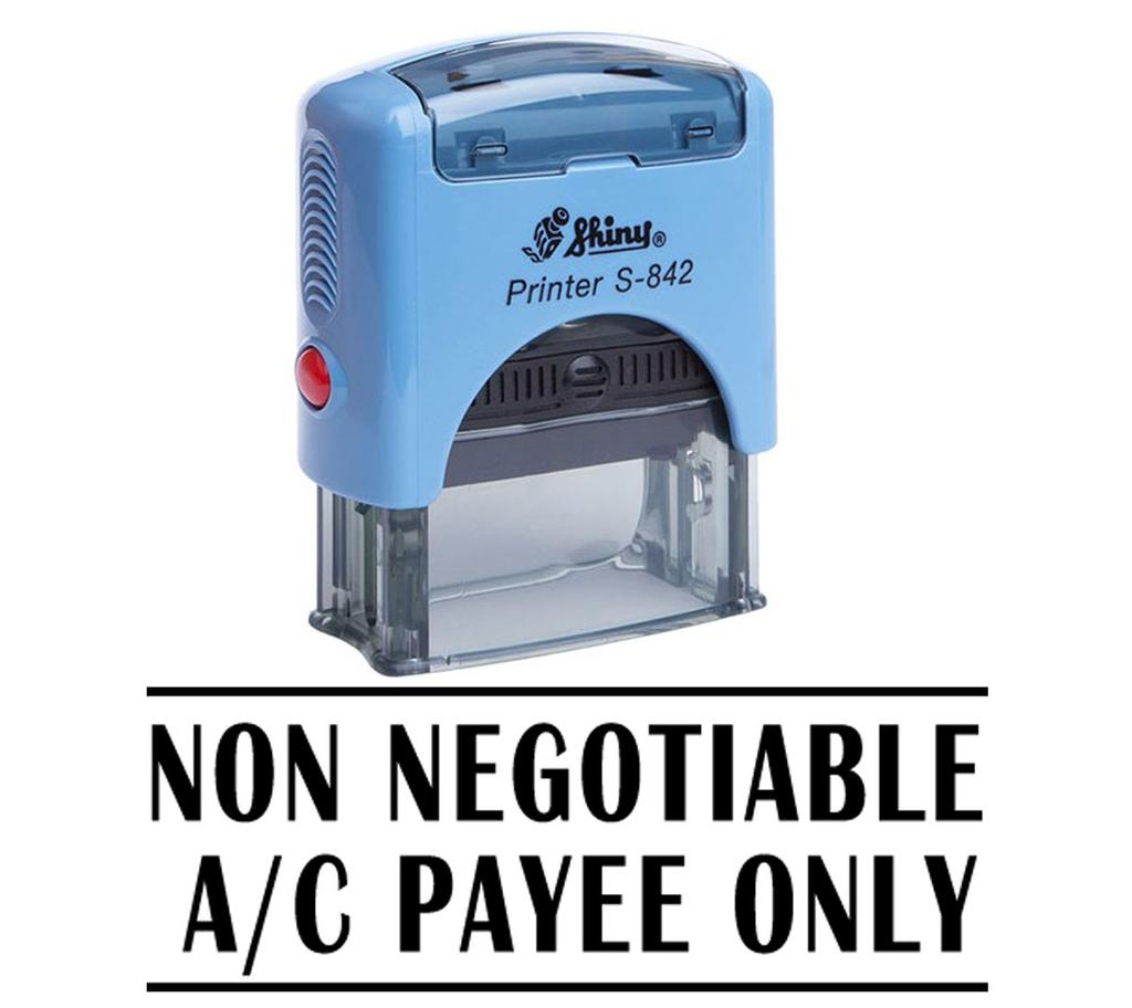 NON NEGOTIABLE A C PAYEE ONLY Self Inking Rubber Office Stationary Shiny