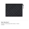 Louis Vuitton Pochette de Viagem Monogram Eclipse Mm Preto/Cinza M61692